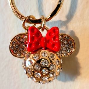 Disney Parks Crystal Minnie Keychain